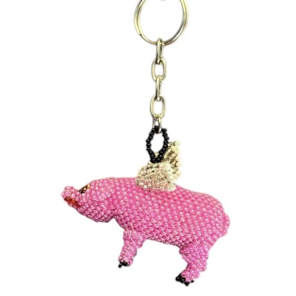 Picture of deluxe beaded keychain - garden life