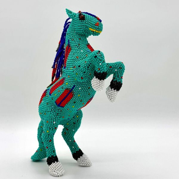 Picture of beaded jumping horse - large