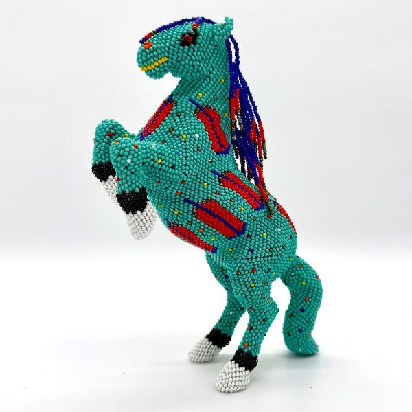 Picture of beaded jumping horse - large