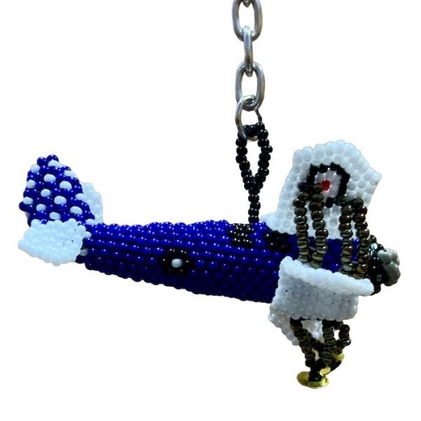 Picture of beaded plane keychain/ornament