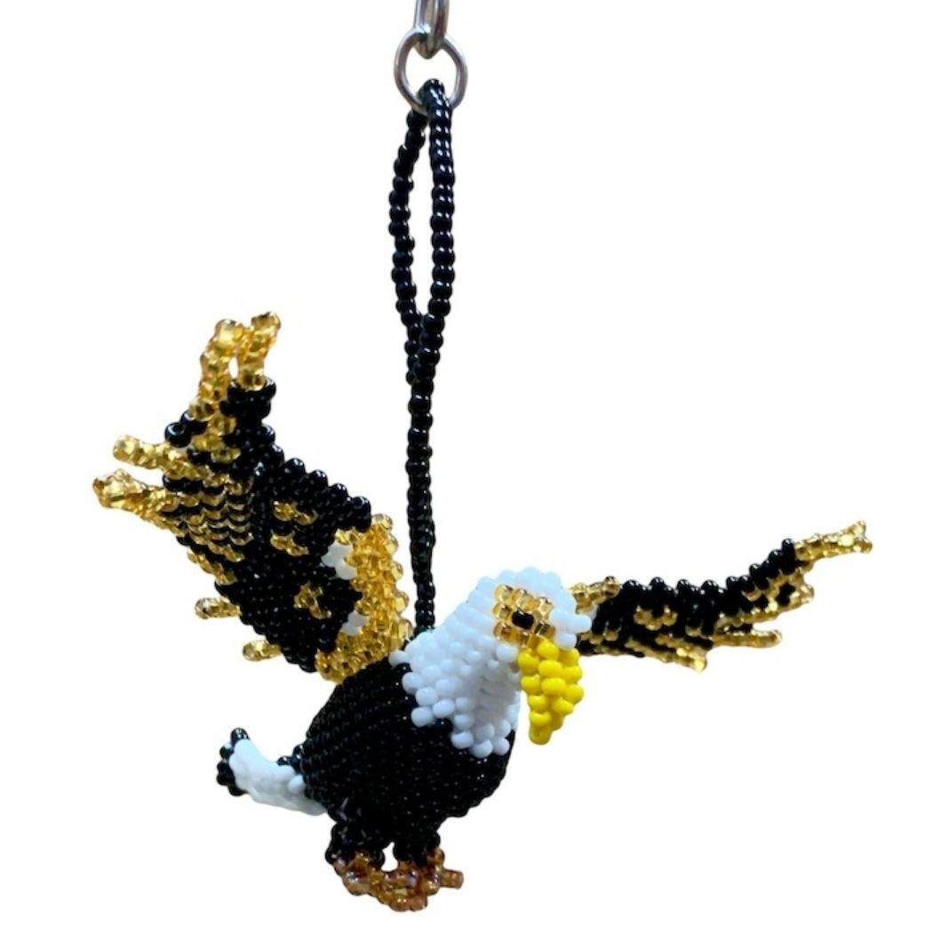 Picture of beaded eagle keychain/ornament