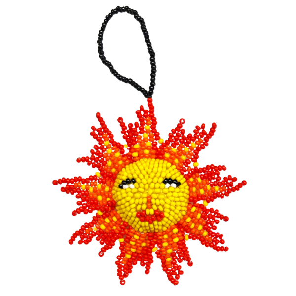 Picture of smiling sun beaded ornament