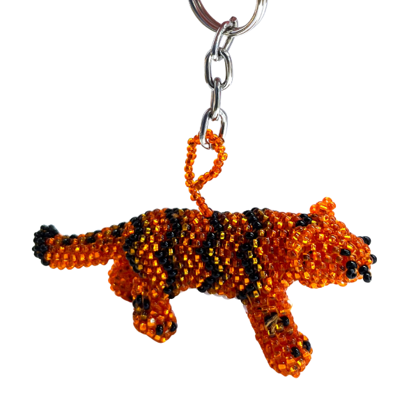 Picture of beaded tiger keychain/ornament