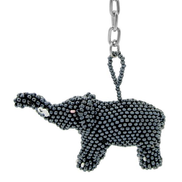 Picture of beaded elephant keychain/ornament