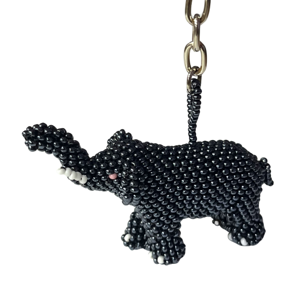 Picture of beaded elephant keychain/ornament